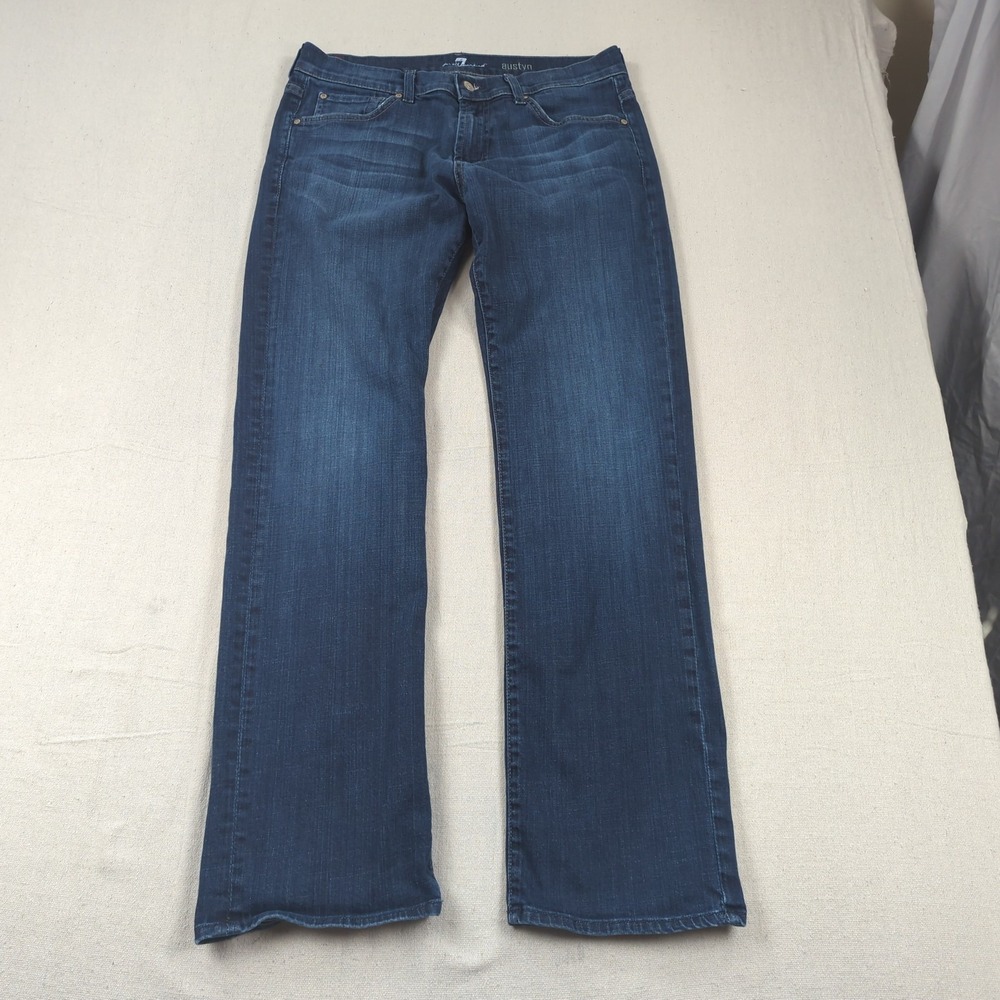 7 For All Mankind Jeans Mens 33 Blue Austyn Straight Dark Wash